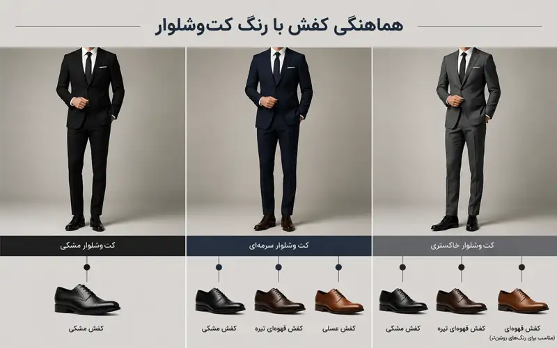 ست کردن کفش مردانه با لباس رسمی