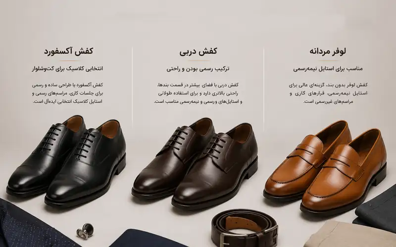 ست کردن کفش مردانه با لباس رسمی