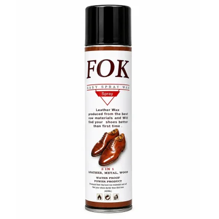 واکس اسپری مخصوص چرم براق برند FOK